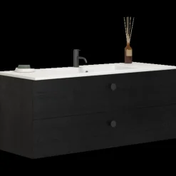 Scanbad Delta vaskeskab m/Micca vask 120 cm sort eg