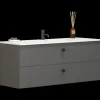 Scanbad Delta vaskeskab m/Micca vask 120 cm mat grå