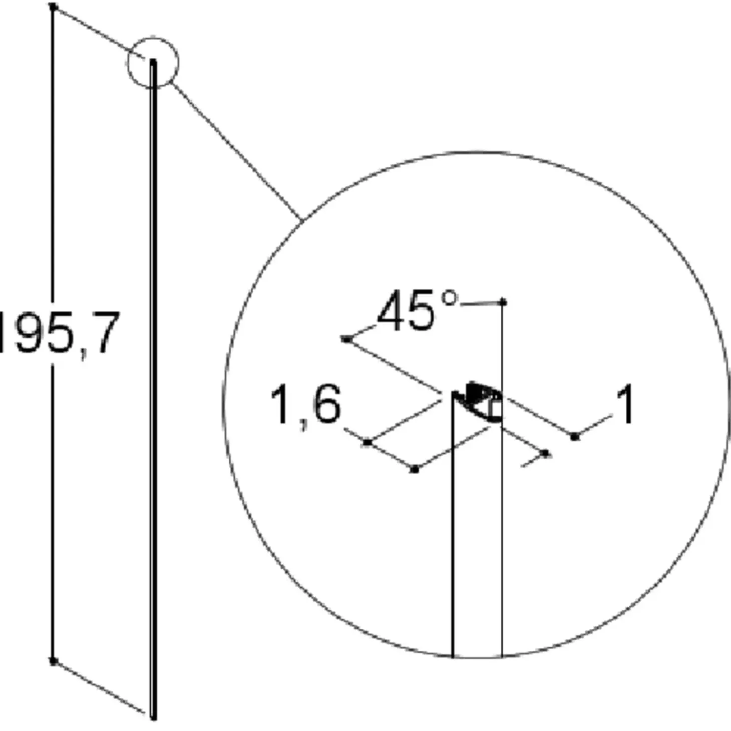 Scanbad Match magnetliste t/A/B/C/E/F 197,5 cm