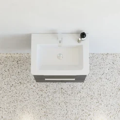 Scanbad Multo badmøbel m/Lazuli vask, 2 skuffer sort 62,7 cm