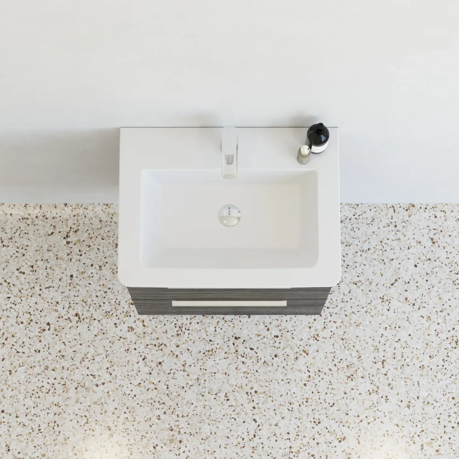 Scanbad Multo badmøbel m/Lazuli vask, 2 skuffer sort 62,7 cm