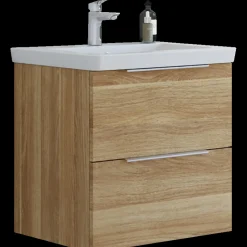 Scanbad Multo badmøbel m/Lazuli vask, 2 skuffer varm eg 62,7 cm