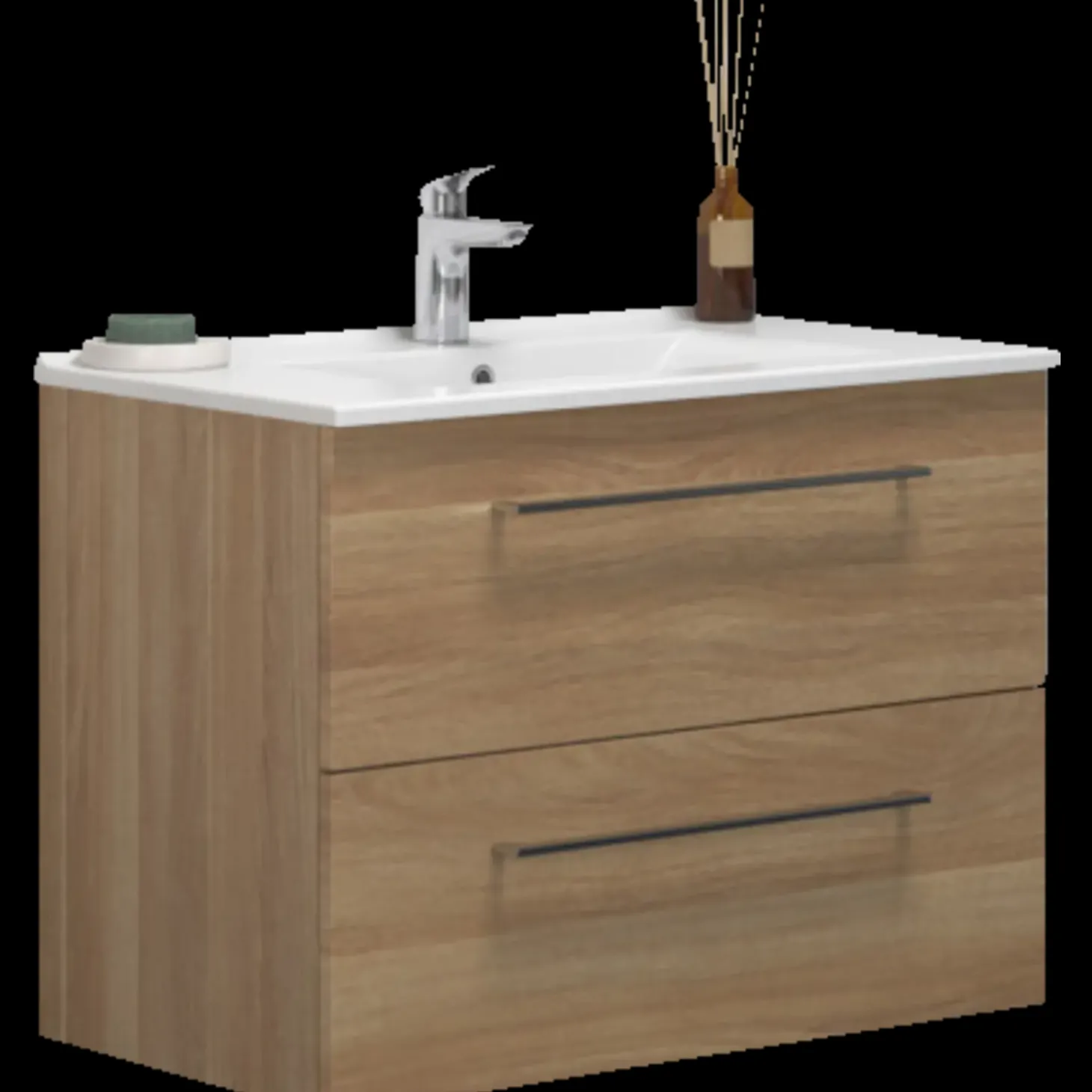 Scanbad Multo vaskeskab m/Lotto vask 81x59,4x45,5 cm varm eg