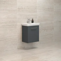 Scanbad Multo vaskeskab m/Lotto vask 55x64,6x38,2 cm mat grå