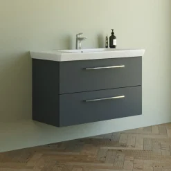 Scanbad Multo+ vaskeskab m/ Lotto XL vask 105 cm mat grå