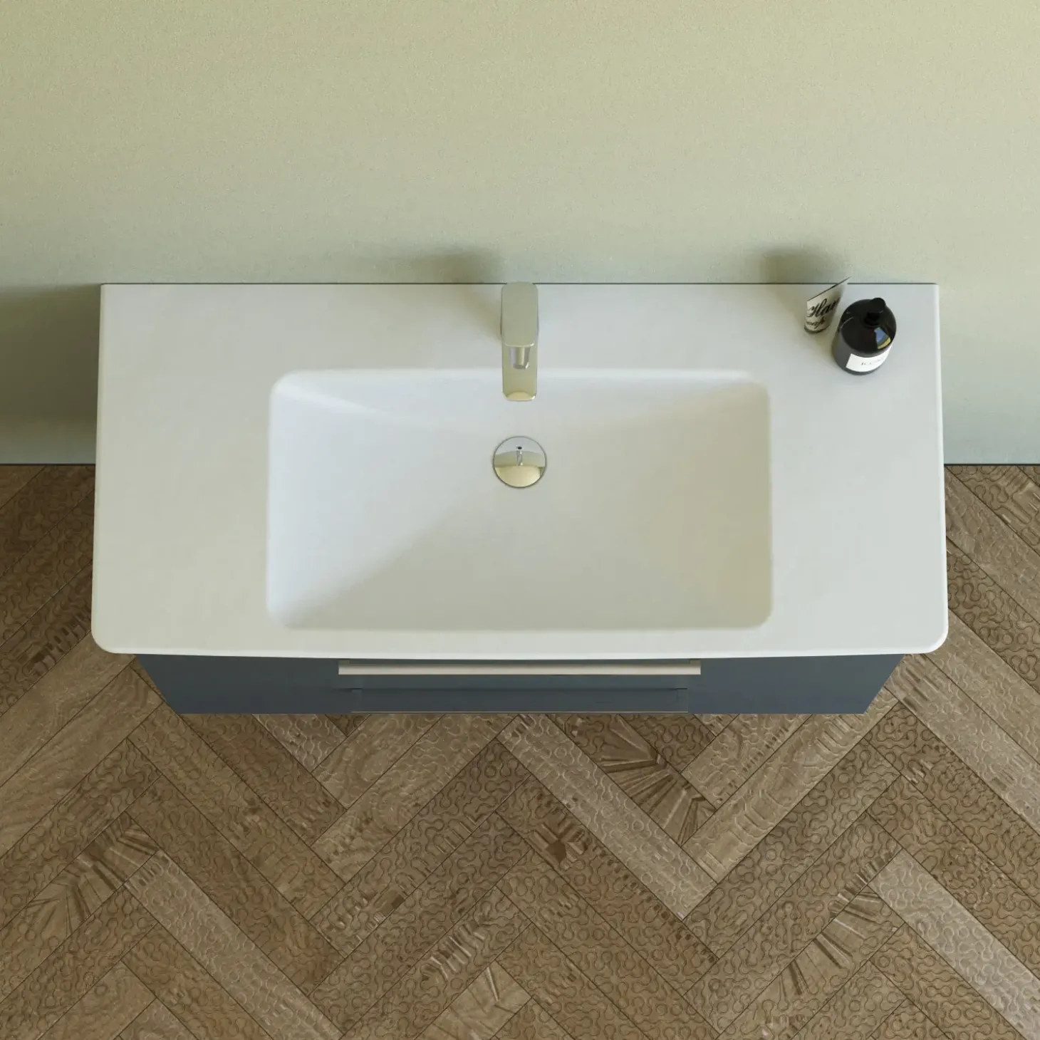 Scanbad Multo+ vaskeskab m/ Lotto XL vask 105 cm mat grå