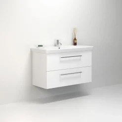 Scanbad Multo+ vaskeskab m/ Lotto XL vask 105 cm hvid højglans