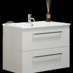 Scanbad Multo+ vaskeskab m/Amber vask 80 cm mat hvid
