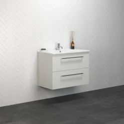 Scanbad Multo+ vaskeskab m/Amber vask 80 cm mat hvid
