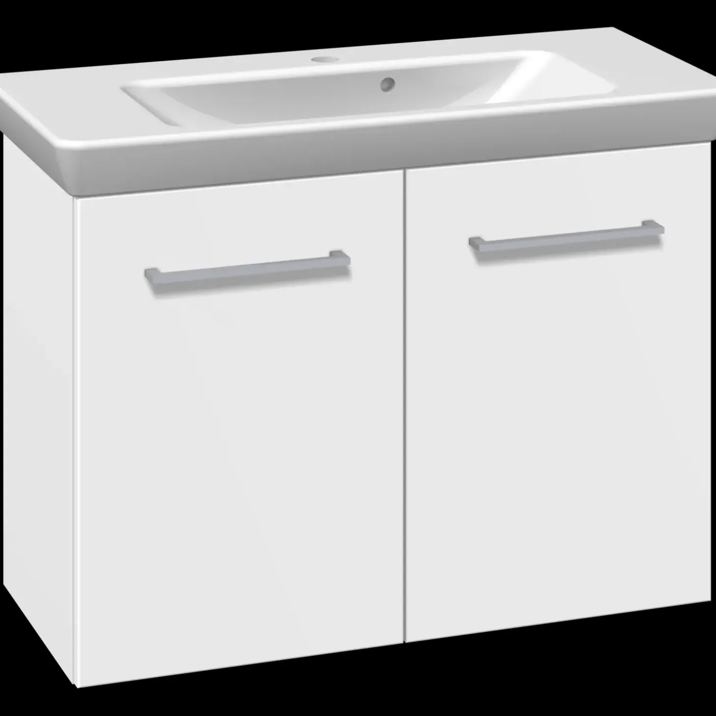 Scanbad Multo vaskeskab m. låger inkl. Lotto vask 85 cm mat hvid