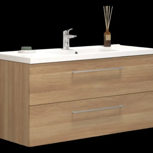 Scanbad Multo vaskeskab m/Aura marmorvask 120x62x45 cm varm eg