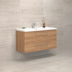 Scanbad Multo vaskeskab m/Aura marmorvask 120x62x45 cm varm eg
