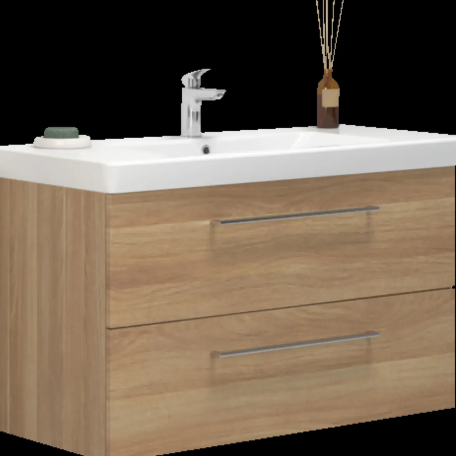 Scanbad Multo+ vaskeskab m/ Lotto XL vask 105 cm varm eg