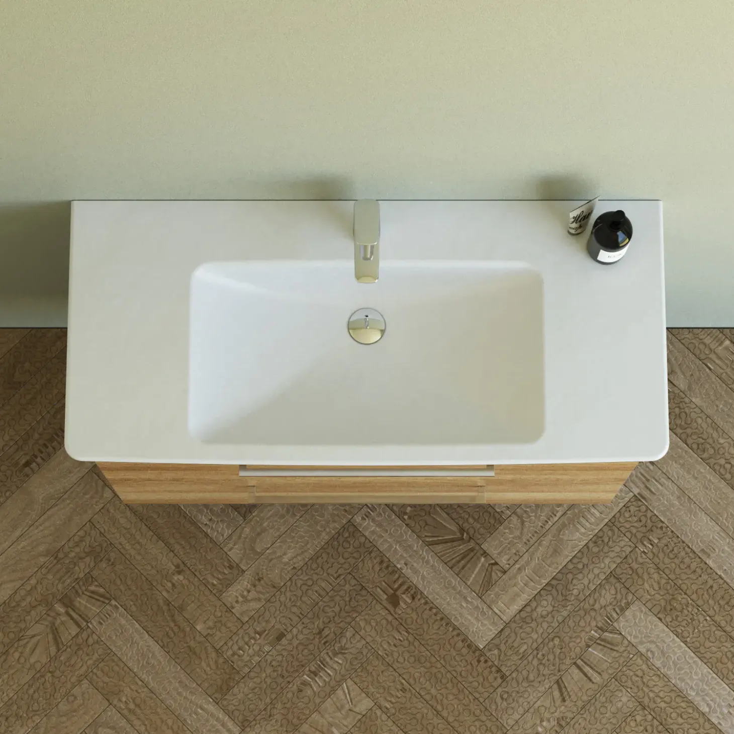 Scanbad Multo+ vaskeskab m/ Lotto XL vask 105 cm varm eg