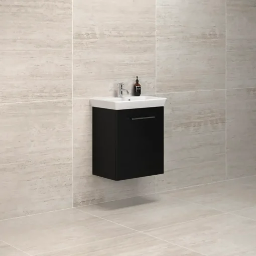 Scanbad Multo+ vaskeskab m/ Lotto vask 55 cm sort struktur