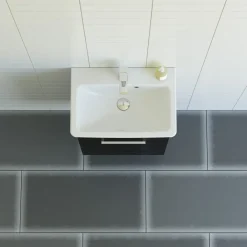 Scanbad Multo+ vaskeskab m/ Lotto vask 55 cm sort struktur