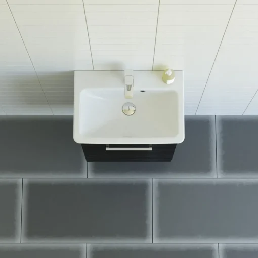 Scanbad Multo+ vaskeskab m/ Lotto vask 55 cm sort struktur