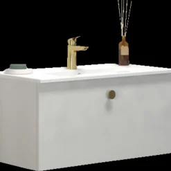 Scanbad Multo+ vaskeskab m/Amber mini vask 81 cm mat hvid