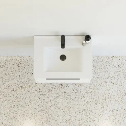 Scanbad NOW vaskeskab m/én skuffe 33,8x61x45,5 cm mat hvid stribet front