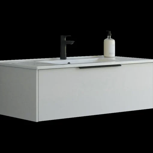 Scanbad NOW vaskeskab m/én skuffe 33,8x61x45,5 mat sand glat front
