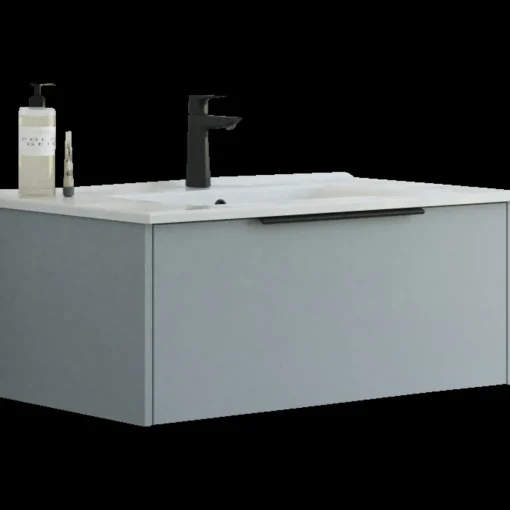 Scanbad NOW vaskeskab m/én skuffe 33,8x61x45,5 mat lyseblå glat front