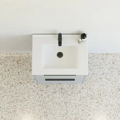 Scanbad NOW vaskeskab m/to skuffer 65,8x81x45,5 cm mat lyseblå glat front