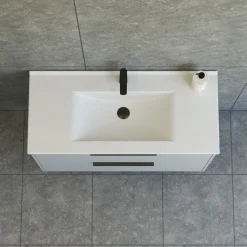 Scanbad NOW vaskeskab m/to skuffer 65,8x81x45,5 cm mat lyseblå glat front