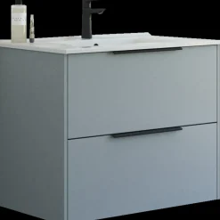 Scanbad NOW vaskeskab m/to skuffer 65,8x81x45,5 cm mat lyseblå glat front