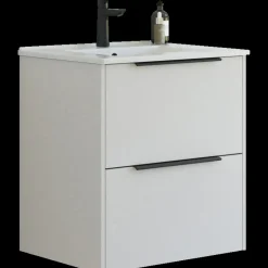 Scanbad NOW vaskeskab m/to skuffer 65,8x81x45,5 cm mat sand glat front
