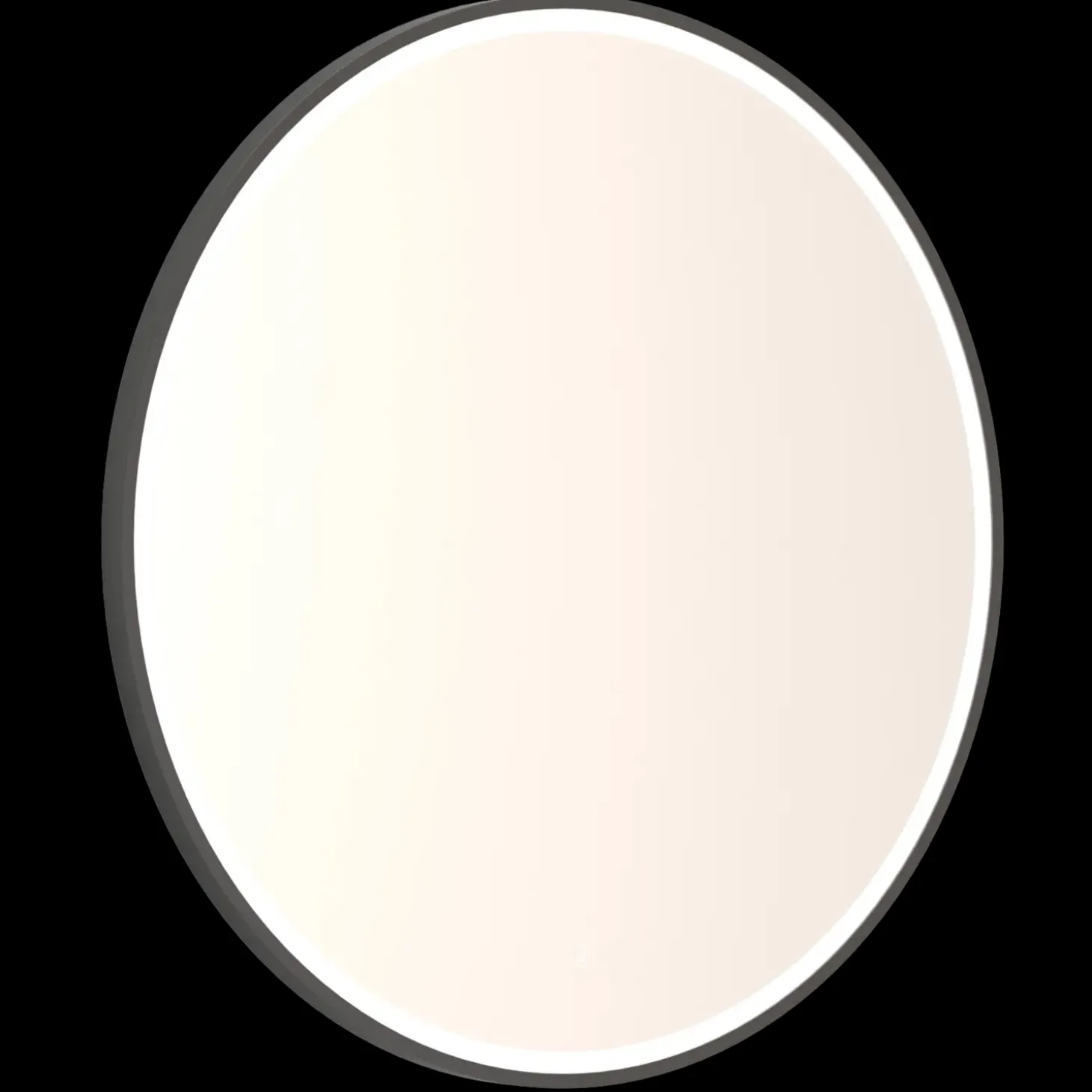 Scanbad Shine spejl m/sort ramme, afbryder og lysdæmper 75 cm