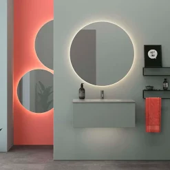 Scanbad spejl med LED-lys rund Ø75 cm