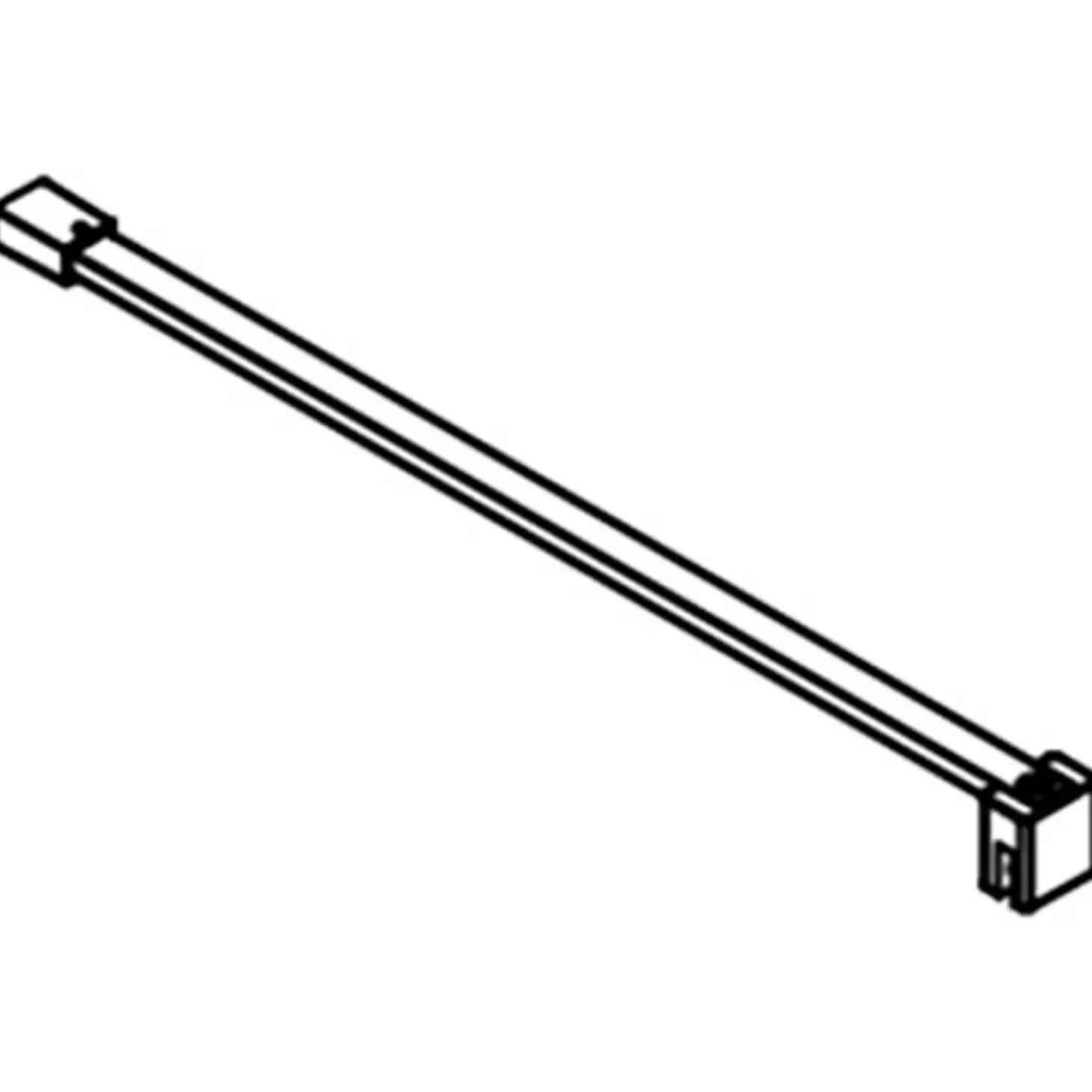 Scanbad stabiliseringsstang 120 cm t/Match D (fast væg)