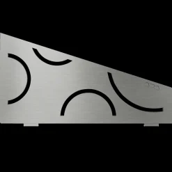 Schlüter hylde firkantet curve, børstet stål
