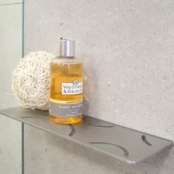 Schlüter hylde rektangulær curve, børstet stål