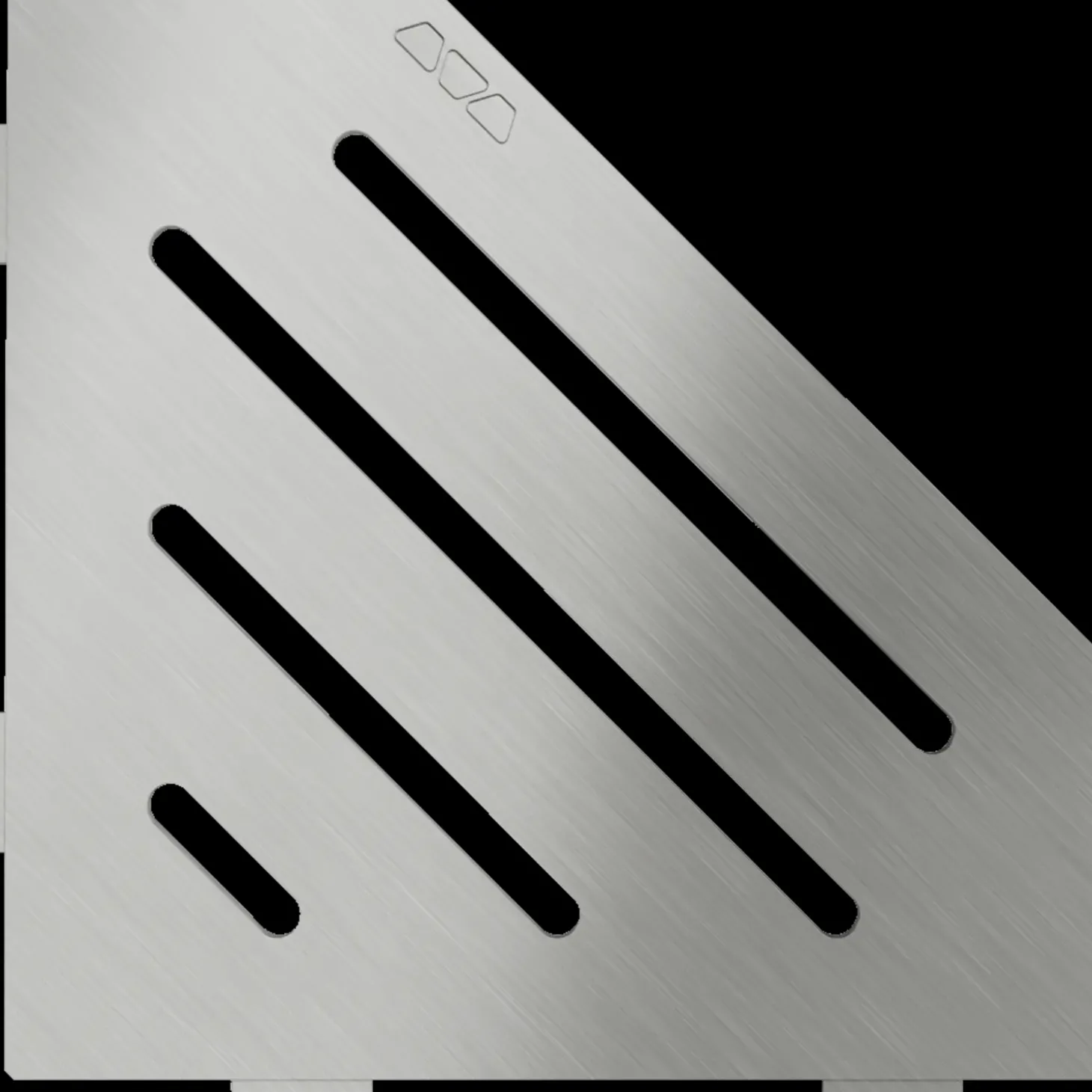 Schlüter Wave sæbehylde femkantet børstet rustfrit stål 195x195 mm