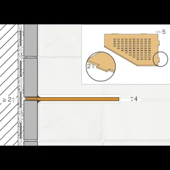 Schlüter Wave sæbehylde femkantet børstet rustfrit stål 195x195 mm