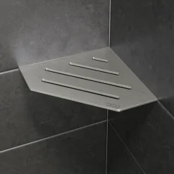 Schlüter Wave sæbehylde femkantet børstet rustfrit stål 195x195 mm