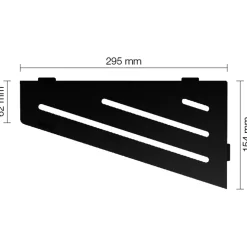 Schlüter Wave sæbehylde firkantet farvebelagt aluminium matsort 154x295 mm