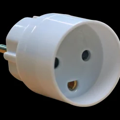 Schuko Adaptor til DK hvid