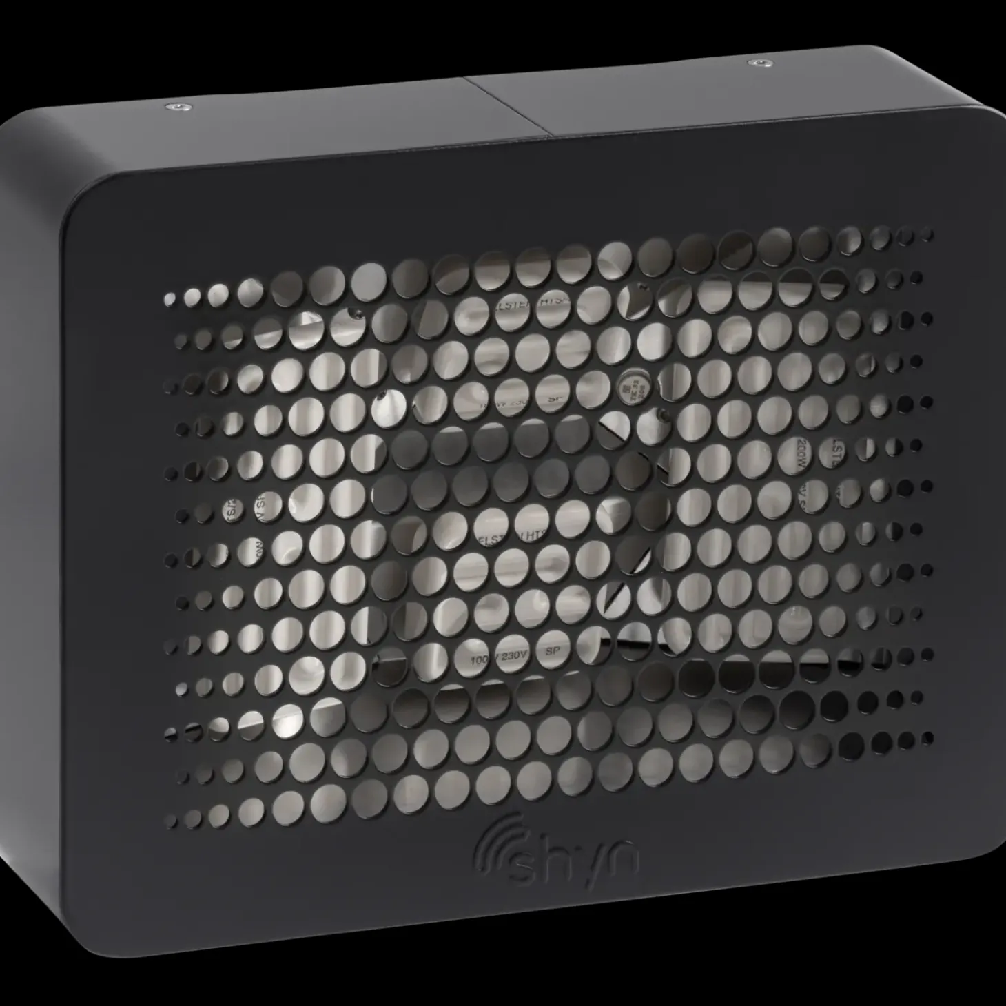 Shyn infrarød radiator 600W m/gennemføring inkl. 4m ledning sort