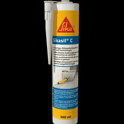 Sika Sikasil-C byggesilikone klar 300 ml