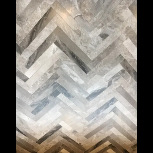 Sildebensfliser Marmor Nova grålig 6x40x1,2 cm