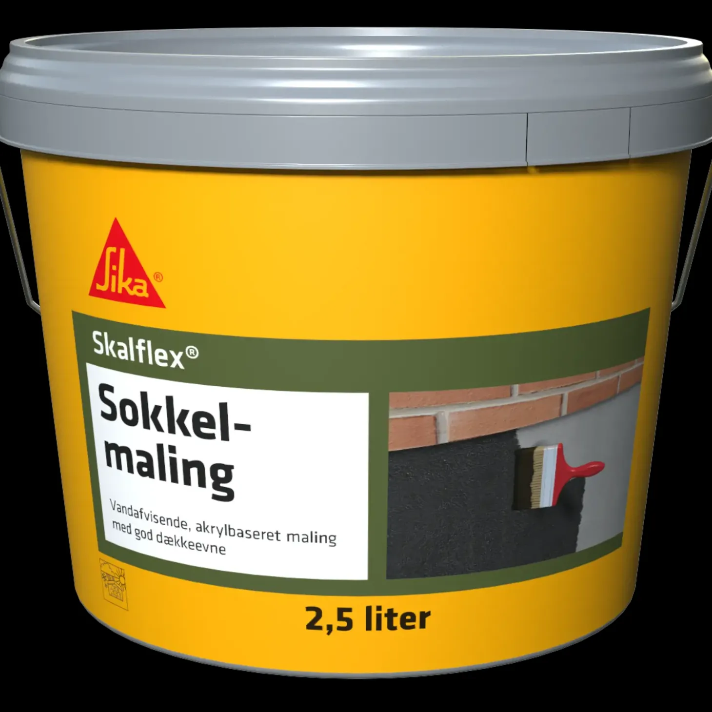 Skalflex sokkelmaling sort 2,5 L