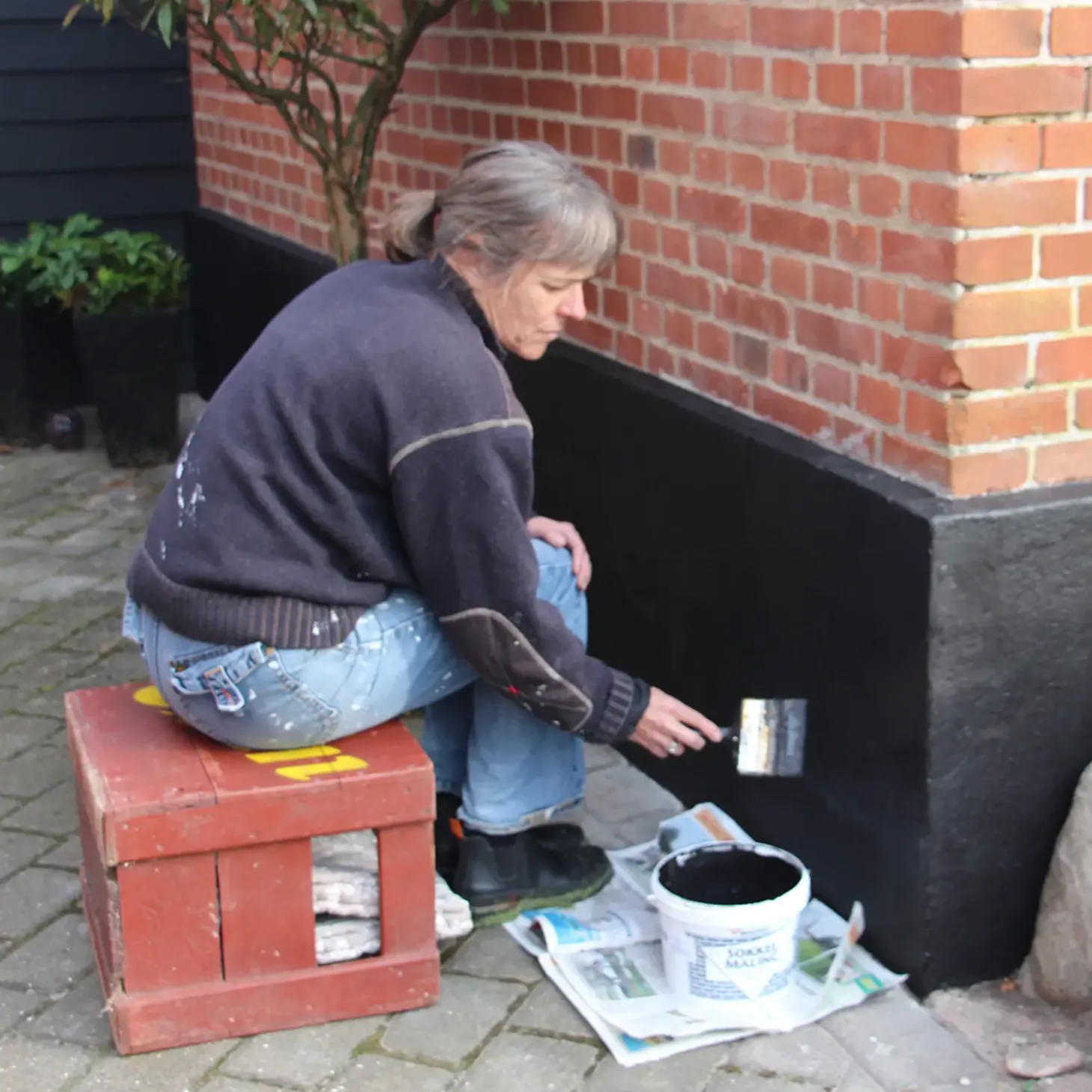 Skalflex sokkelmaling sort 2,5 L