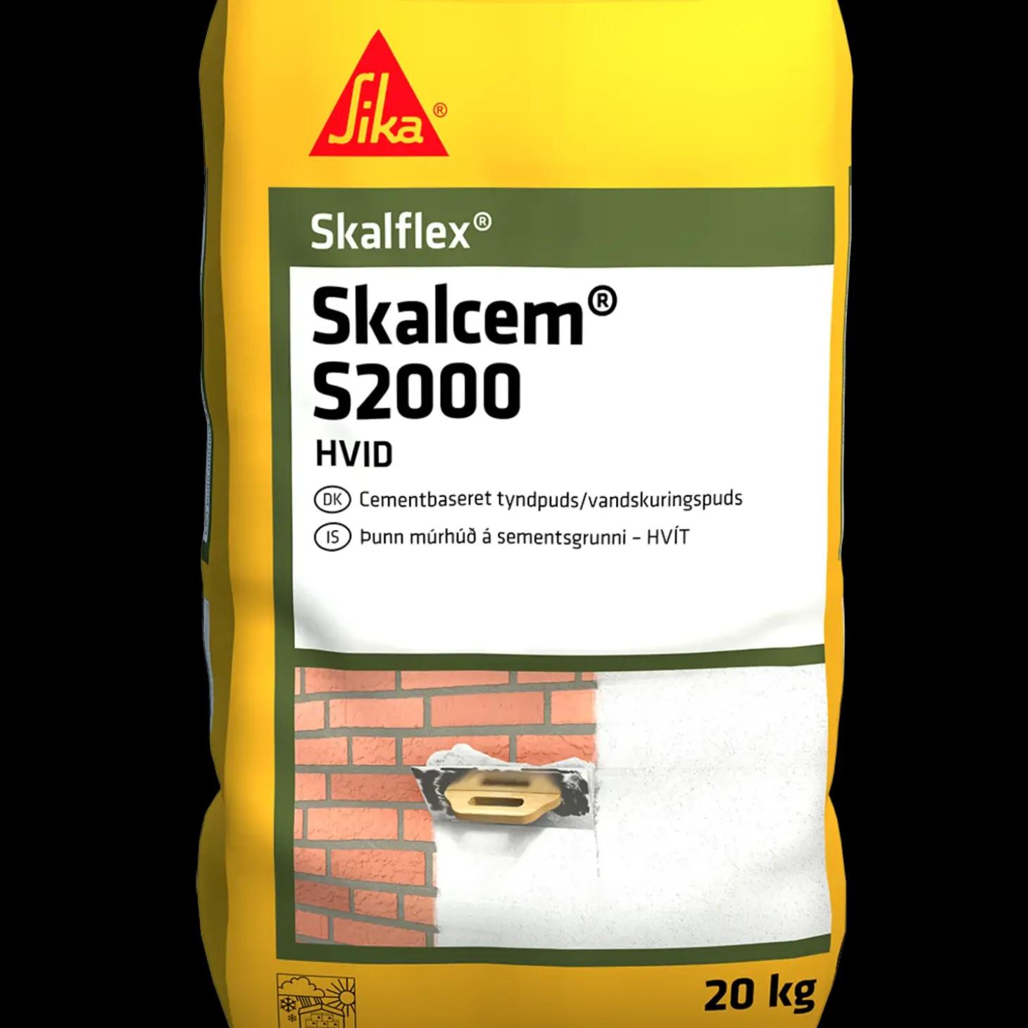 Skalflex Vandskuringsmørtel Skalcem S2000-01 hvid 20 kg