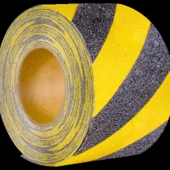 Skridsikker tape advarende 25 mm x 18,3 m gul/sort