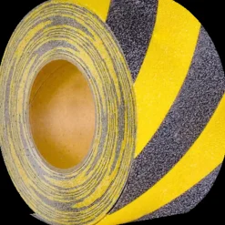 Skridsikker tape advarende 25 mm x 18,3 m gul/sort