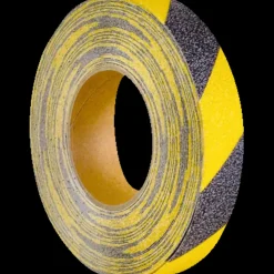 Skridsikker tape advarende 25 mm x 18,3 m gul/sort