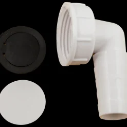 Slangeforskruning t/afløbsslange 1"3/4" hvid plast