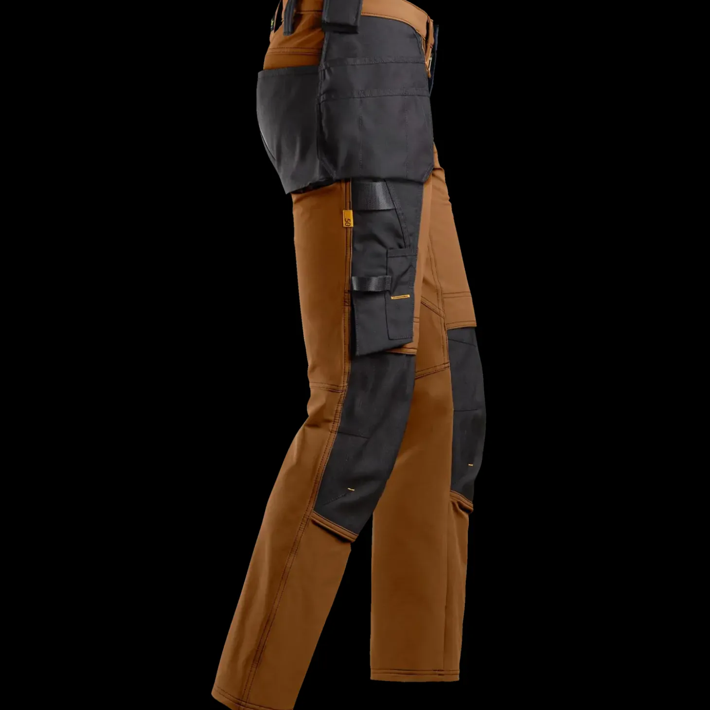 Snickers 6271 fuldstretch arbejdsbukser m/hylserlommer brun/sort str. 52